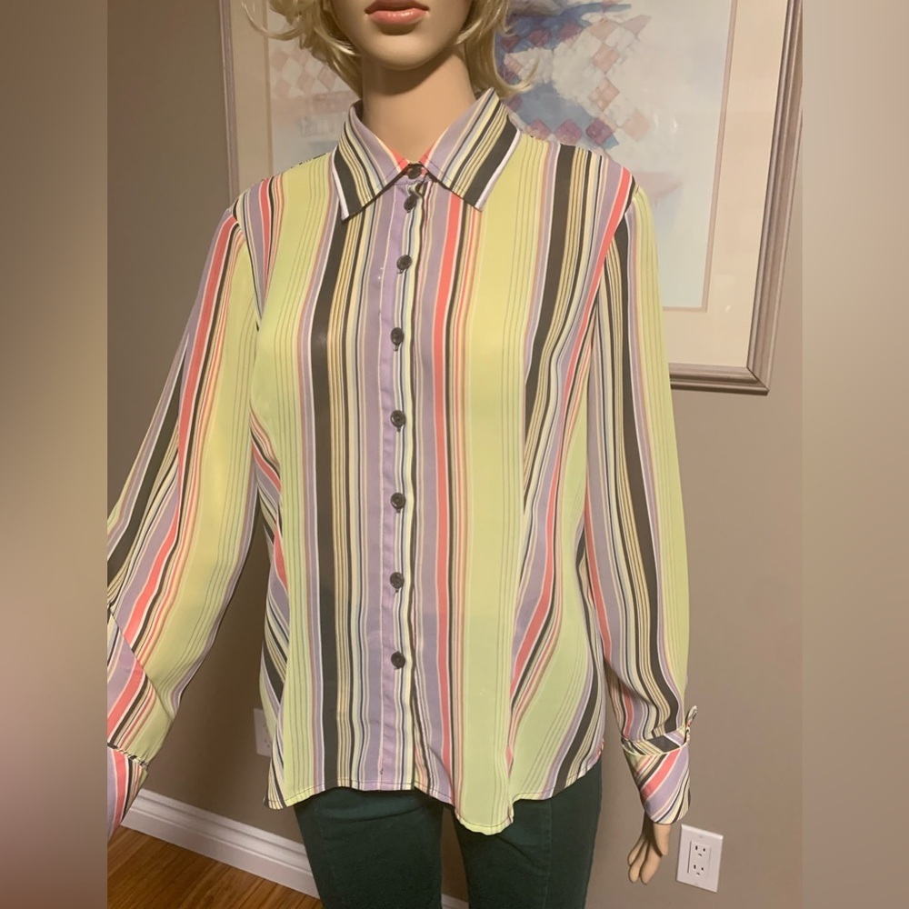 Vintage London Fog Limited Edition Women's Blouse Size 10 Petite